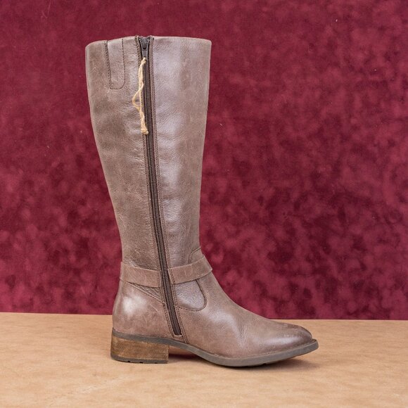 Born Women Braydon Dark Brown Distress Leather Farm Riding Knee Boots sz 7.5 - Picture 10 of 10